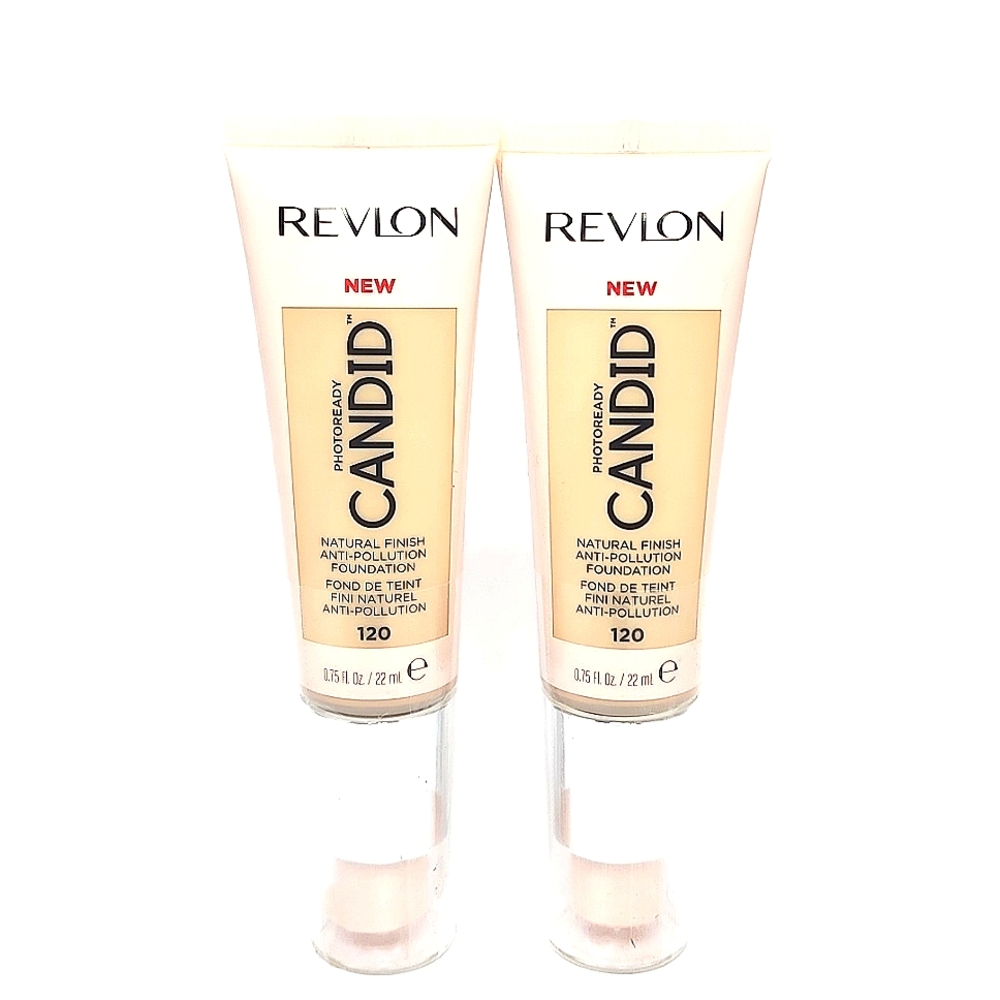 Revlon Photo Ready Candid Natural Finish Anti Pollution Foundation 120 Buff 2pcs